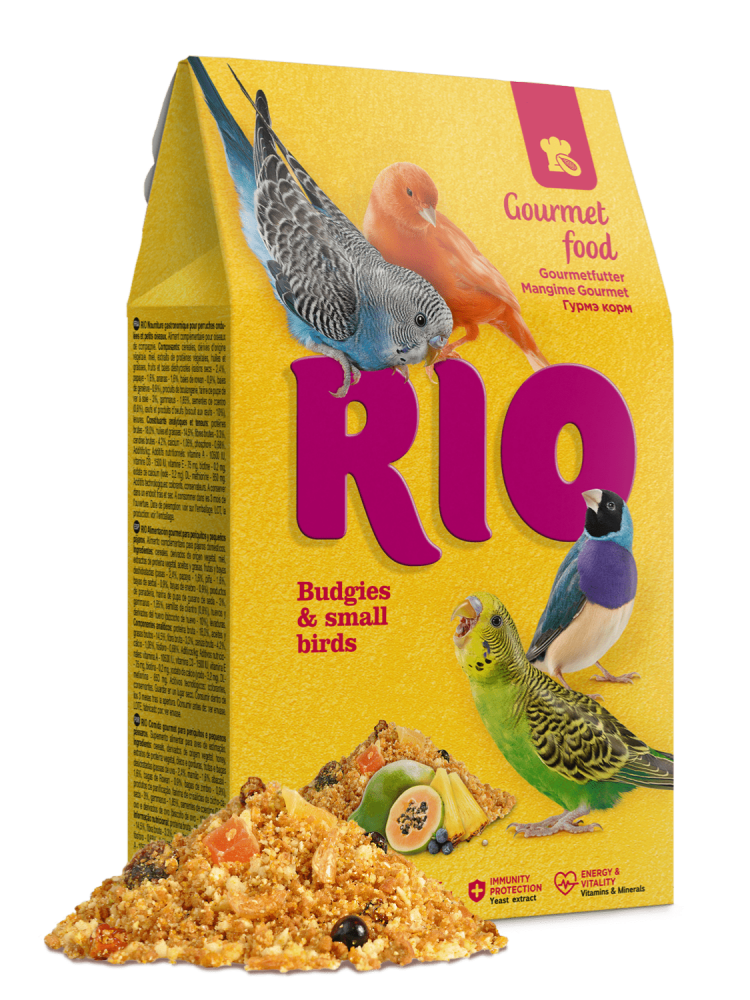 ريو جورميه غذاء يومي لطيور البادجي والكناري والزيبرا RIO Gourmet food for budgies and small birds