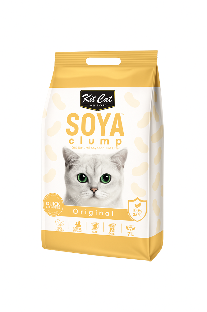 كت كات رمل الصويا الأصلي 7 لتر KitCat SoyaClump Litter Original7L