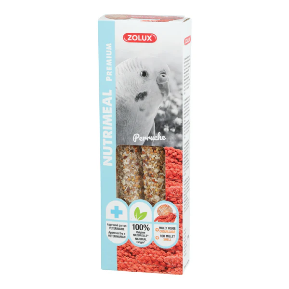 Zolux Nutrimeal Premium Red Millet Stick Treats For Parakeet And Budgie