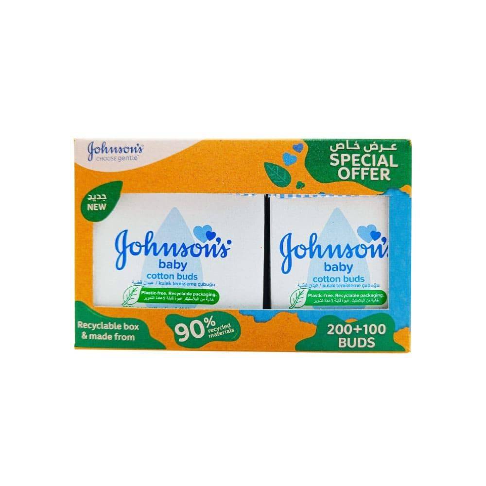 Johnson's Baby Cotton Buds 200 Pieces + 100 Pieces