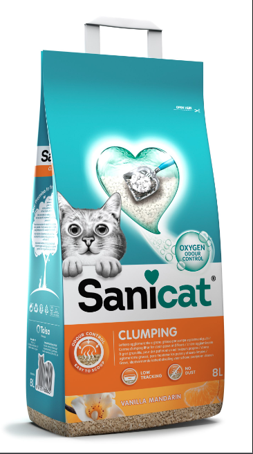 Sanicat Clumping Vanilla Mandarine 8L