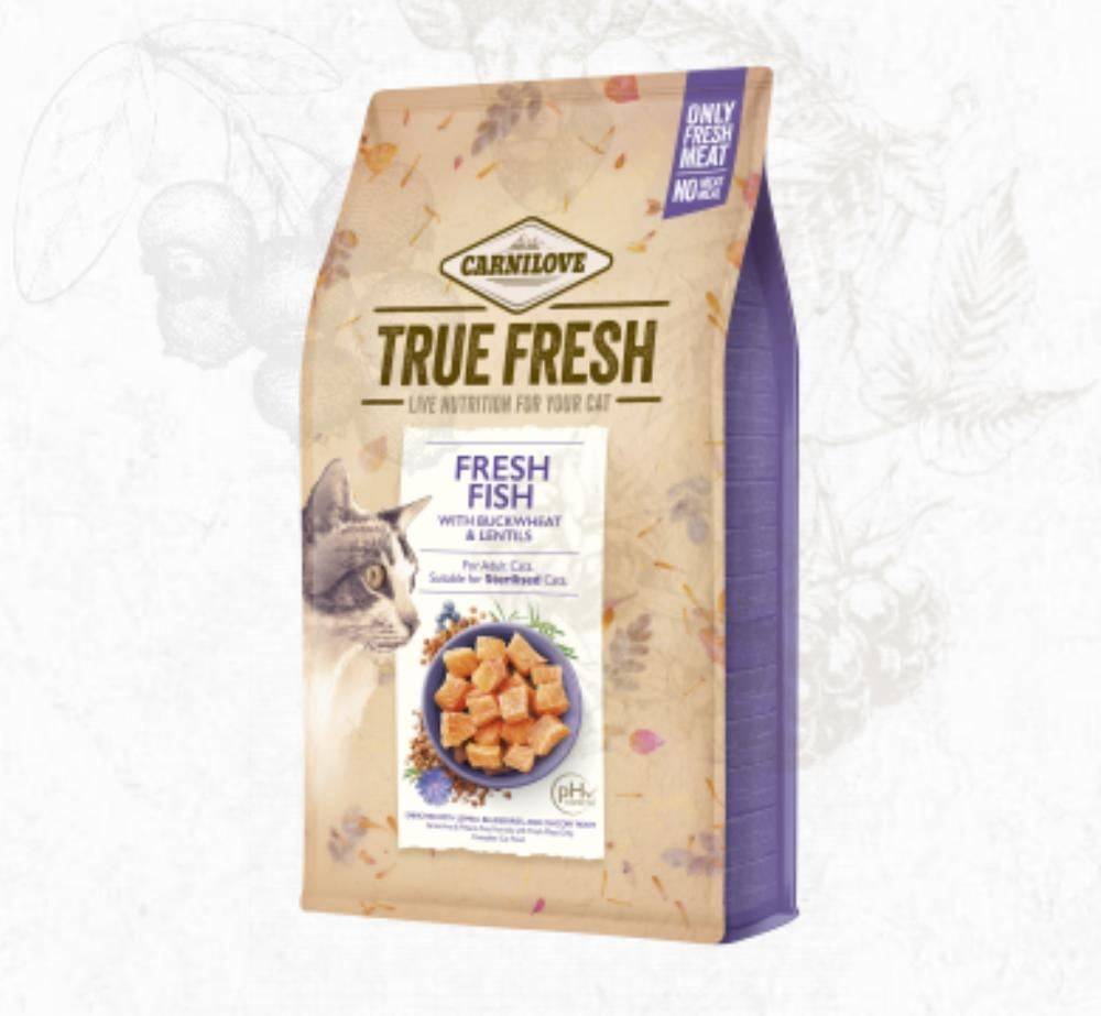 كارنيلوف ترو فريش سمك السالمون للقطط البالغة والمعقمة Carnilove True Fresh Cat Fish