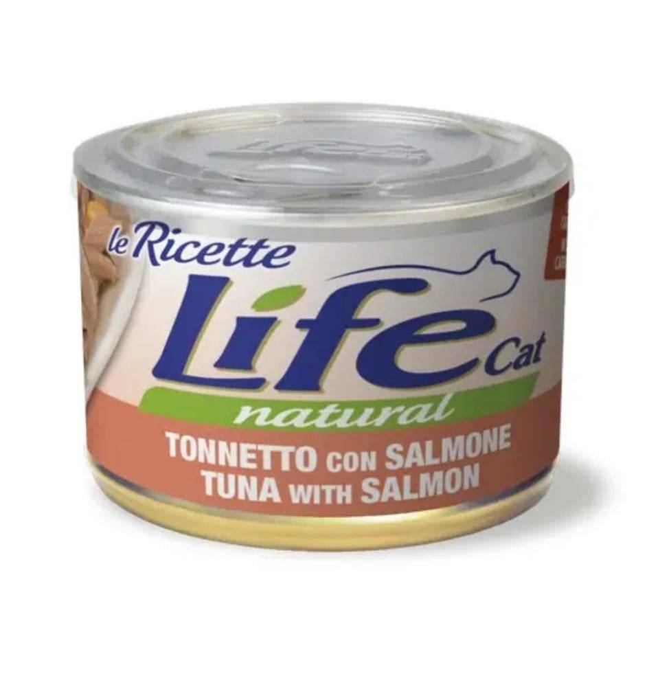 لايف كات معلبات تونة مع السلمون - حجم اقتصادي Life cat Tuna with salmon 150g