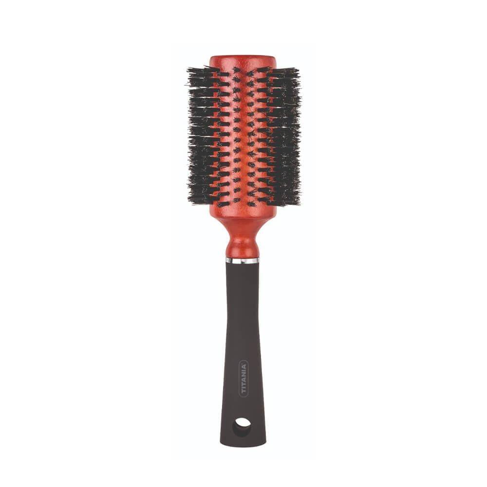 Titania Large Wooden Hair Brush with Rubber Handle Nr. 1784