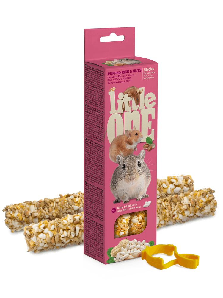 ليتل ون اعواد مكافآت الهامستر حبيبات الارز مع المكسرات Little One Sticks for hamsters puffed rice with nuts