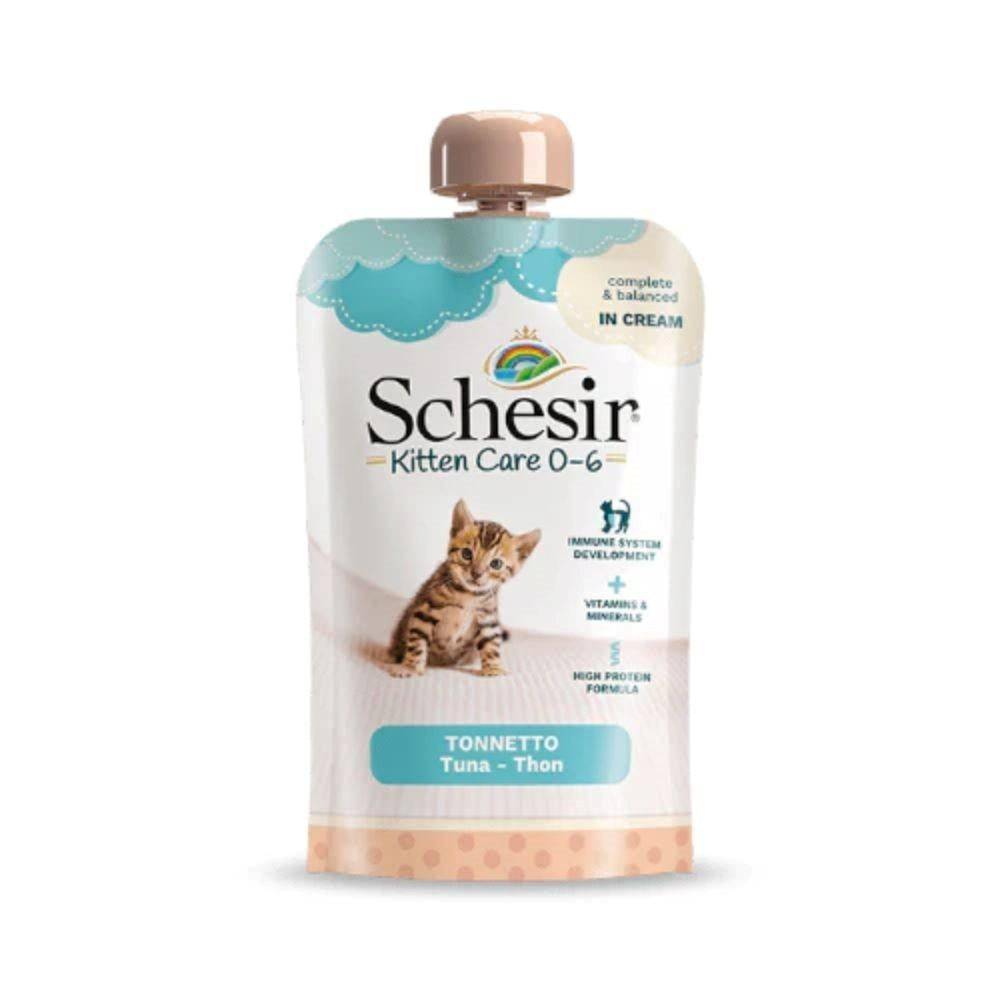 شيزر اظرف العناية بالقطط الصغيرة - كريمة التونا Schesir Baby Kitten Tuna Cream 150g