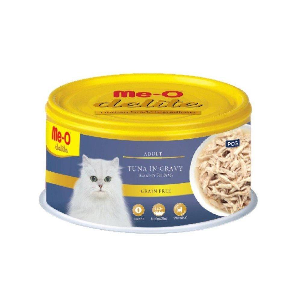 مي أو - معلبات التونه في المرق (طعام القطط البالغة) Me-O Delite Tuna in Gravy