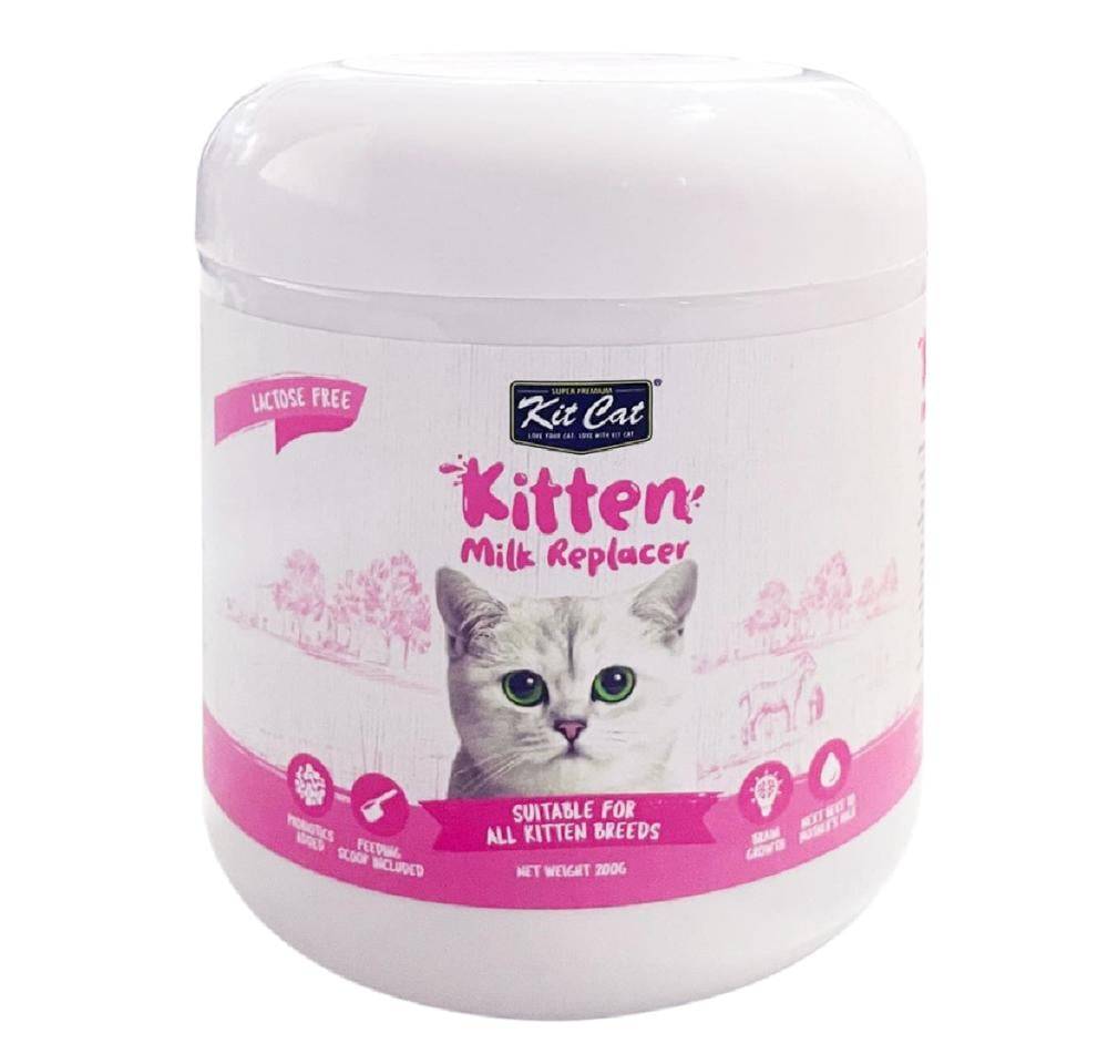Kit Cat Kitten Milk Replacer 200g كت كات حليب القطط الصغيرة والقطط الحامل أو القطط المرضعة 200 غ