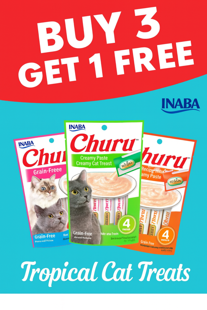 عرض شورو المميز – اشتري 3 واحصل على 1 مجانًا طعام رطب للقطط INABA Churu Treats