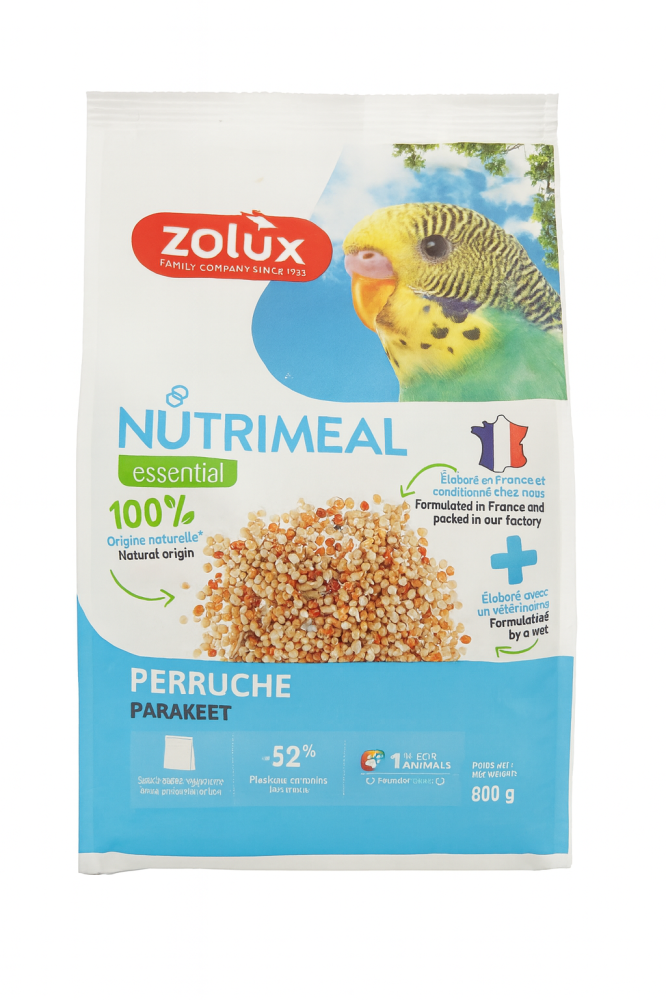 زولوكس نوتريميل3 غذاء مشكل لطيور البادجي ZOLUX NUTRIMEAL3 Food For Parakeets