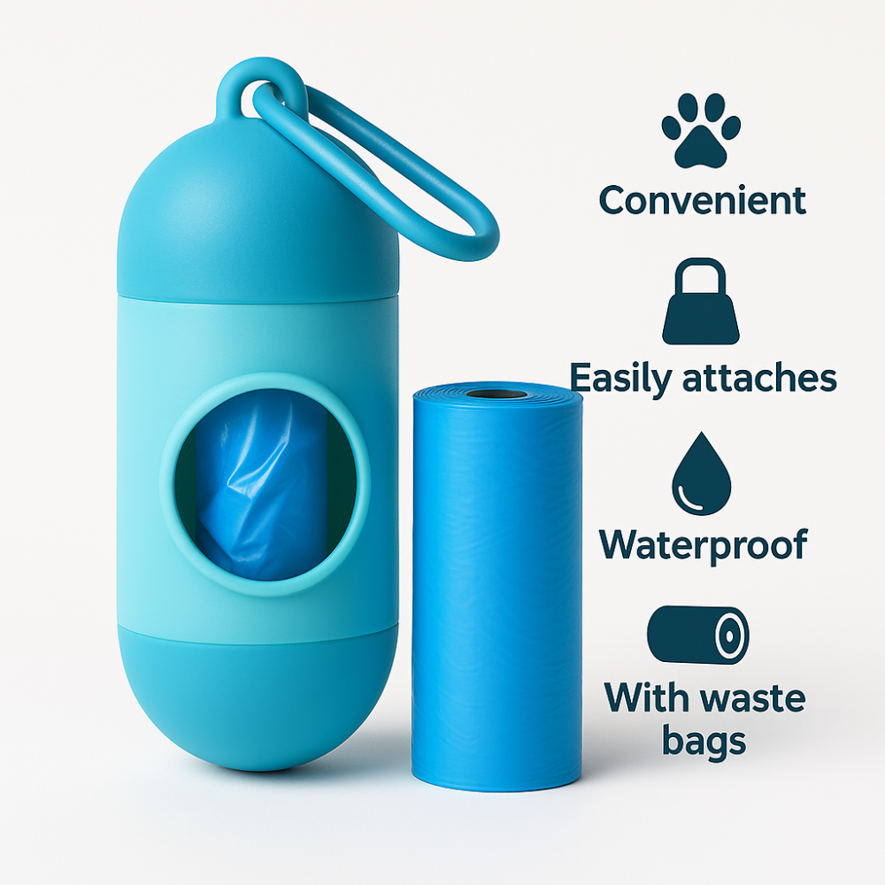 كيس نفايات الحيوانات الاليفة - اكياس رول سريعة الاستخدام Pet waste bag dispenser - garbage bag