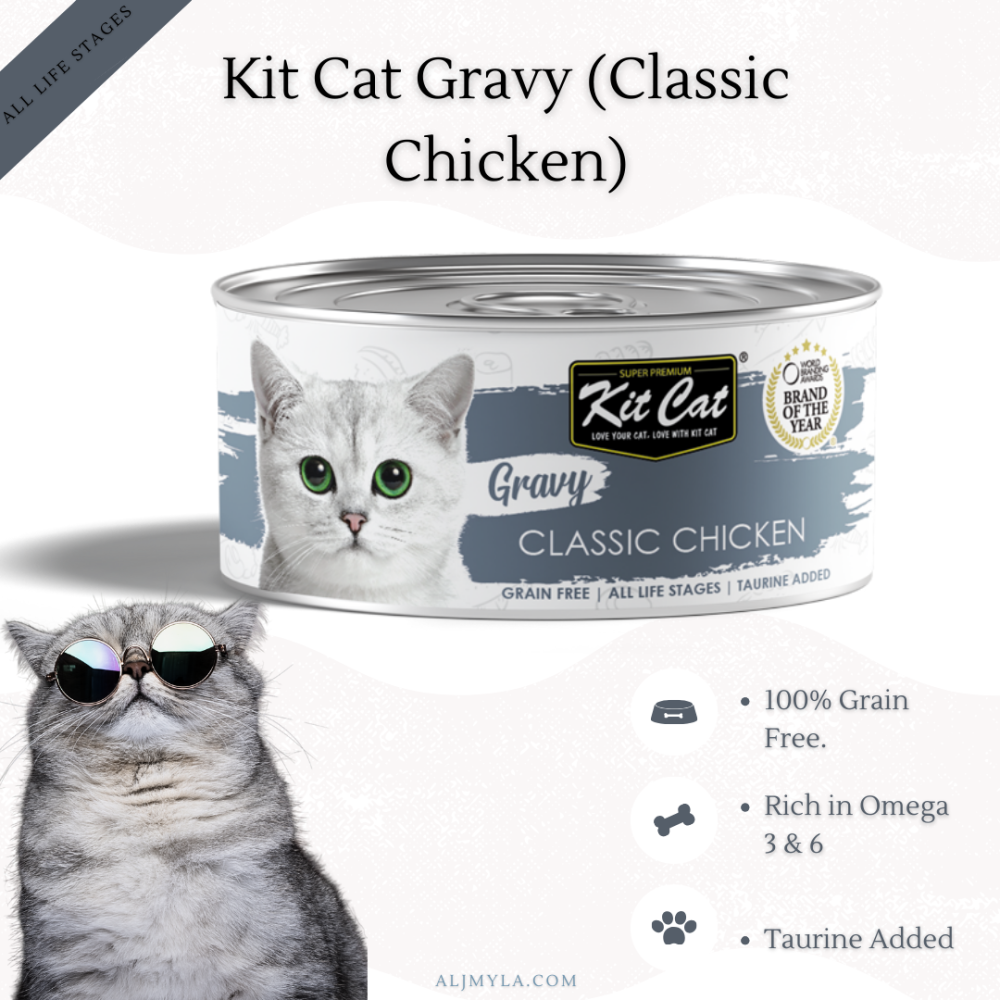 معلبات كت كات جرافي الدجاج مع المرق Kit Cat Gravy (Classic Chicken) Canned food
