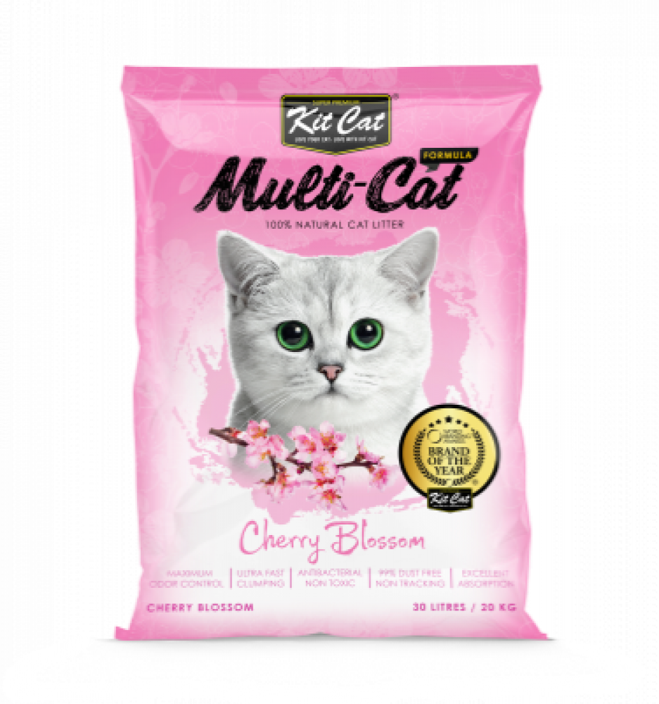 كت كات رمل لجميع انواع القطط زهر الكرز Kit Cat MultiCat Cherry Blossom Cat Litter