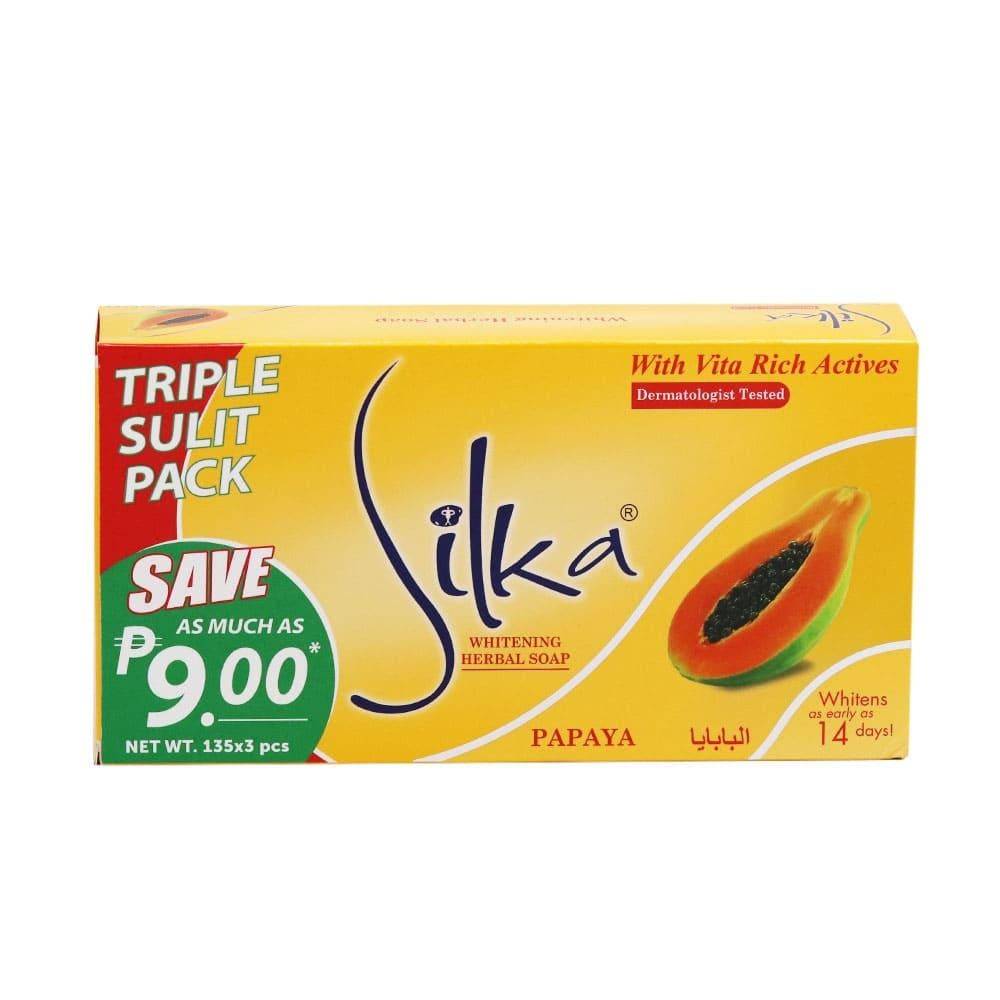 Silka skin lightening papaya soap 135 g * 3 pieces
