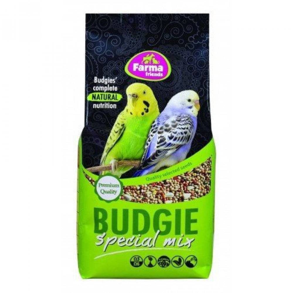 فارما فريندز طعام طيور البادجي والببغاوات الصغيرة خليط مشكل من البذور FarmaFriends Budgie Special Mix