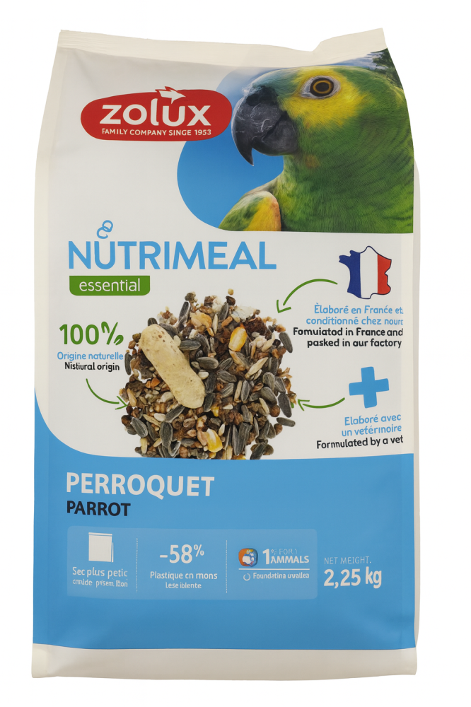 زولوكس نوتريميل3 غذاء الببغاء Zolux Nutrimeal3 Food For Parrots