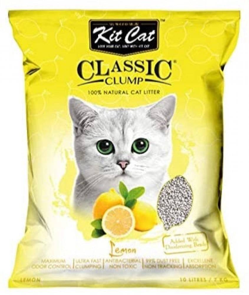 كت كات رمل كلاسيك للقطط برائحة الليمون Kit Cat Classic Clump Lemon Cat Litter
