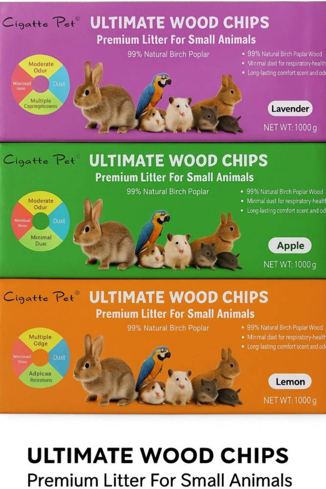 نشارة خشب للطيور والحيوانات الصغيرة Gogatti Pet Ultimate wood Chips 1000g