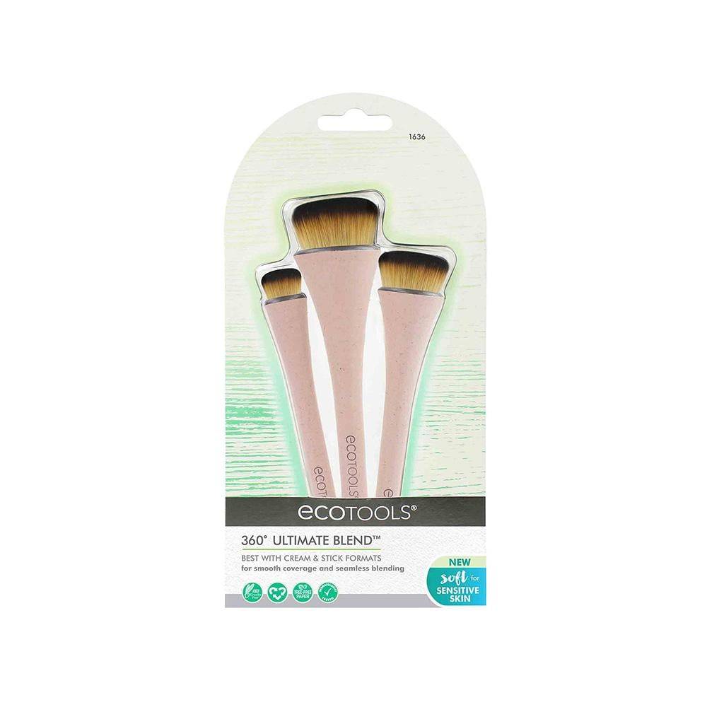 ايكوتولز مجموعة فرش مكياج 360 Ultimate Blend مجموعة من 3 فرش