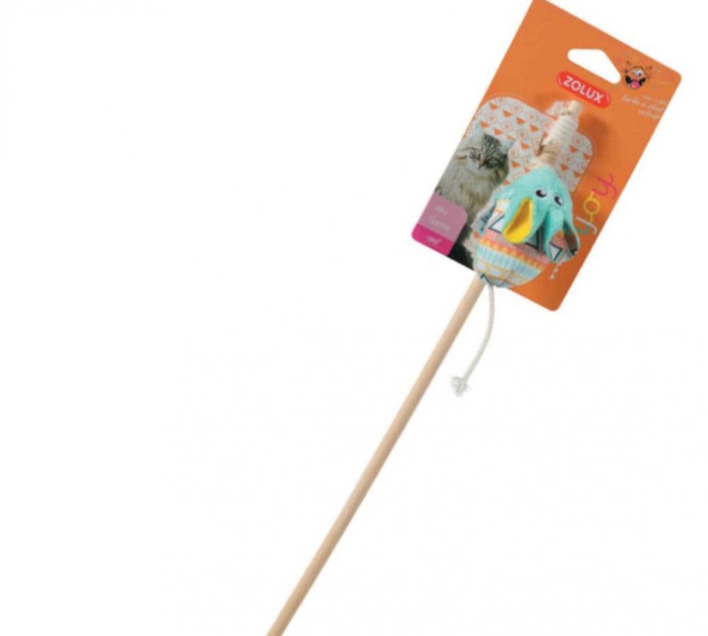 Zolux Cat Toy Rod Mouse Green