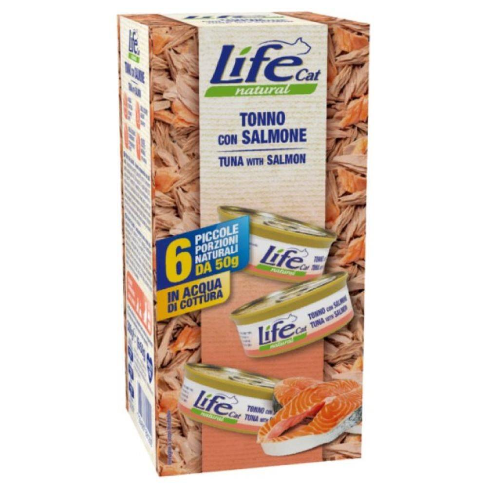 باكج لايف كات تونا مع السلمون Lifecat Tuna with salmon (6x50g)