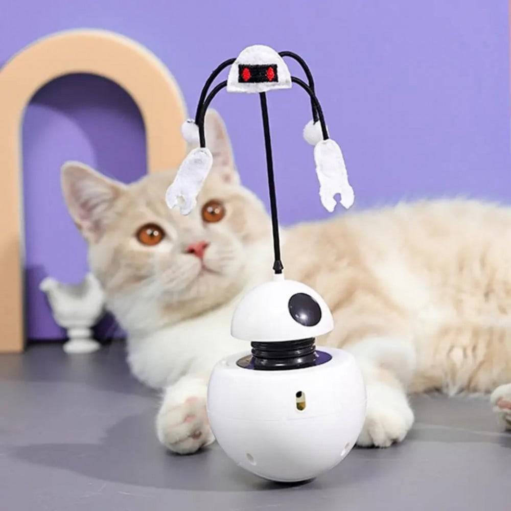 لعبة الروبوت مع بطارية ألعاب قطط تفاعلية ليزر لتدريب القطط (هدية العيد) - Robot Cat Activity Toy 3in1