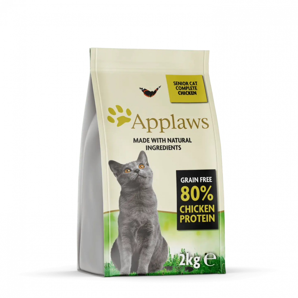 ابلاوز غذاء تكميلي للقطط الكبيرة نكهة الدجاج Applaws Complete Dry Senior Chicken