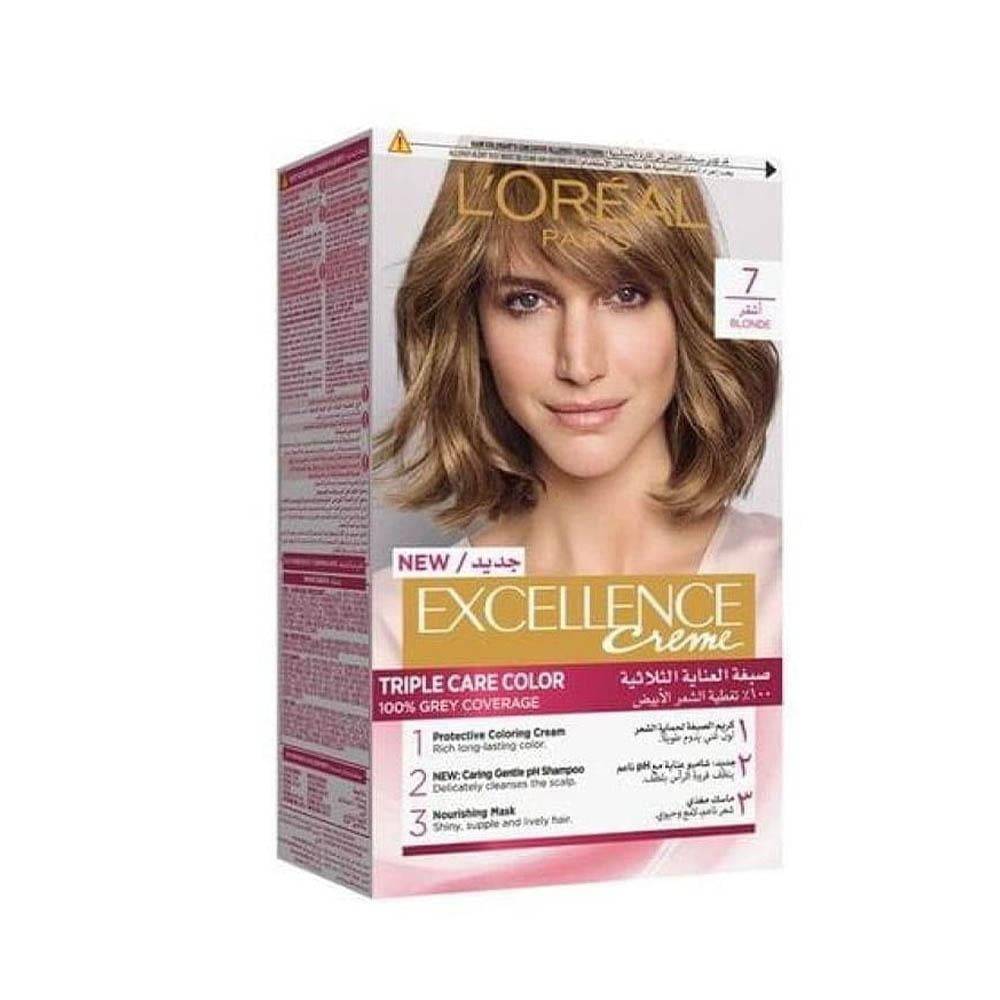L'Oreal Paris Excellence Triple Care Hair Dye Cream - Blonde 7