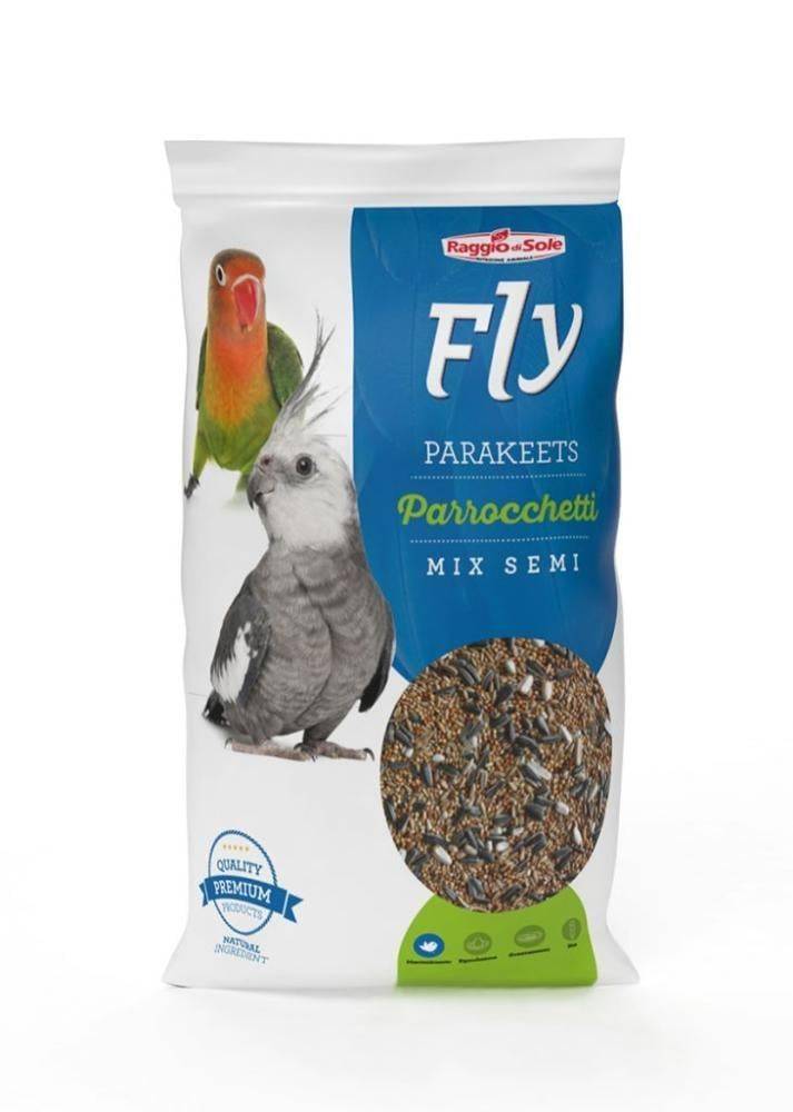 غذاء طيور البراكيت روز كروان بدون فيتامين من شركة فلاي fly