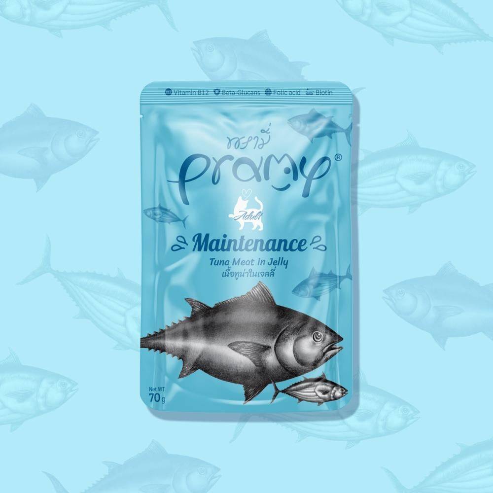 برامي اظرف التونه في الجيلي (طعام رطب للقطط البالغة) PRAMY Maintenance Tuna Meat in Jelly