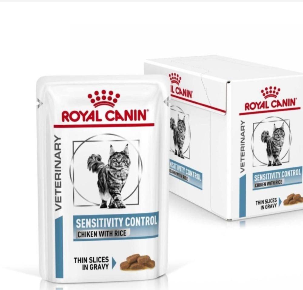 رويال كانين شرائح دجاج مع الأرز في المرق للقطط البالغة الحساسة Royal Canin Sensitivity Control Chicken with Rice Thin Slices In Gravy