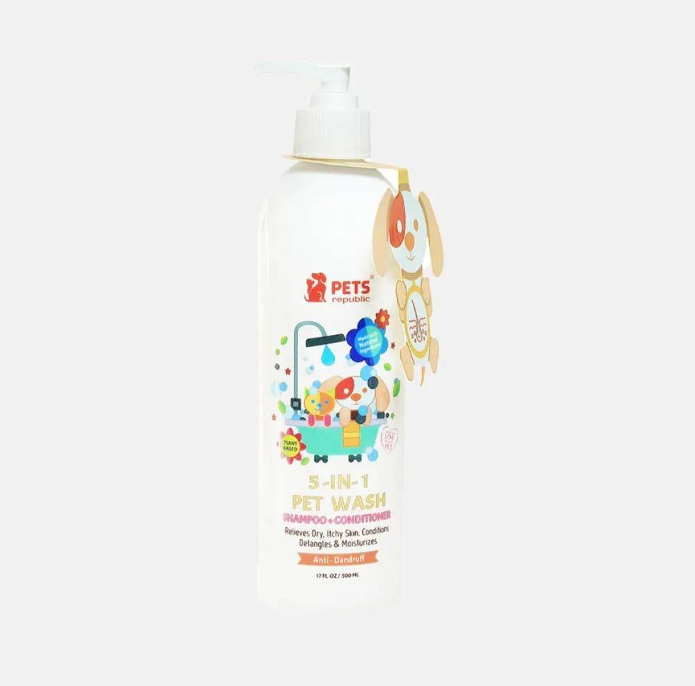 بيتس ريبابليك شامبو القطط والحيوانات الأليفة برائحة بودرة الأطفال Pets Republic Anti Dandruff Shampoos + Conditioner