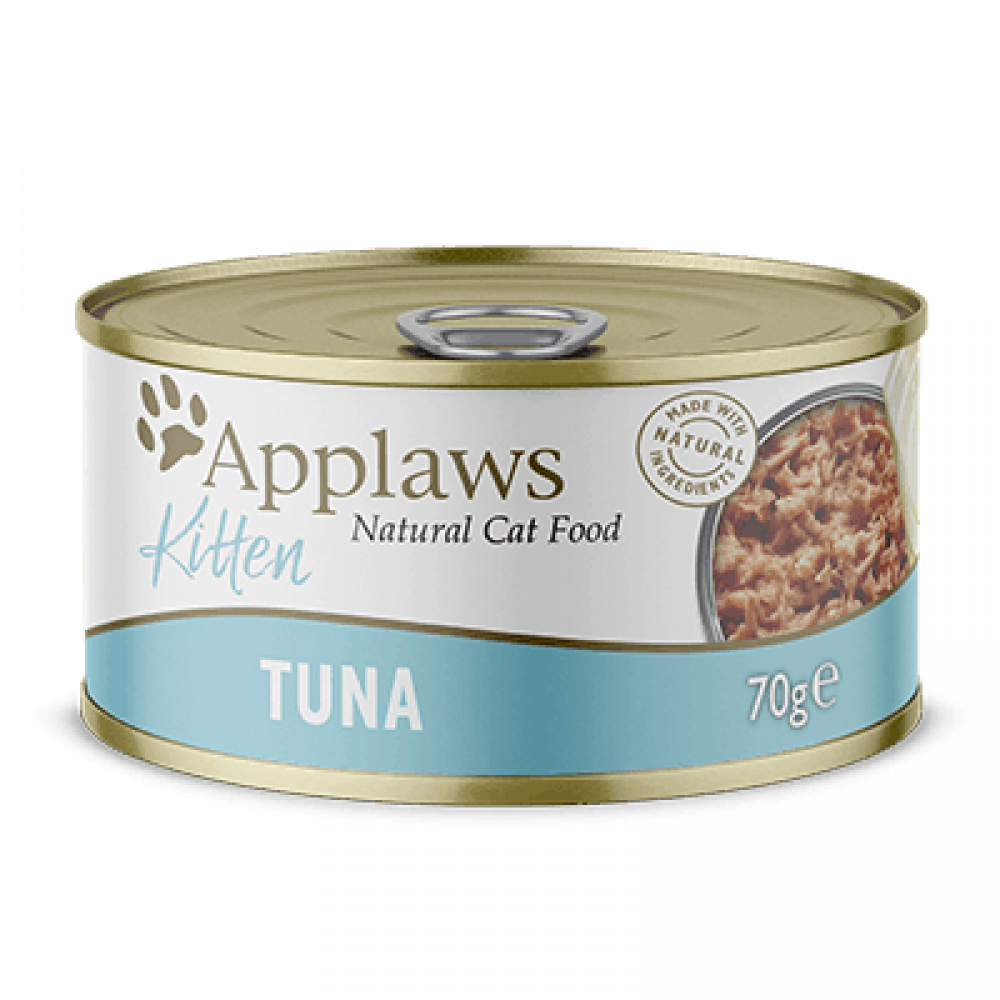 ابلاوز معلبات القطط الصغيرة فيليه التونا في المرق 70 غرام Applaws Kitten Tuna Fillet in Broth 70g