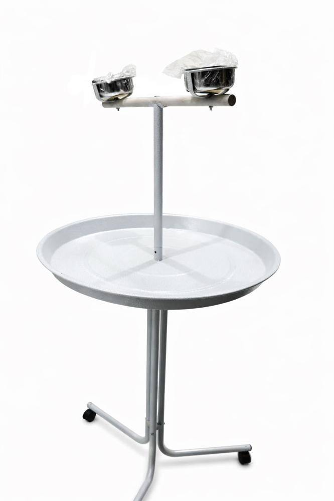 ستاند ببغاء احترافي مع مجثم وقالب طعام – حجم كبير Large Parrot Stand with Perch and Feeding Bowls