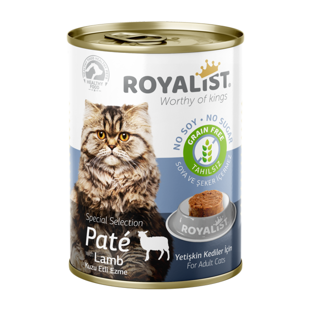 روياليست طعام رطب للقطط البالغة باتيه لحم الضأن Royalist Adult Cat Paté with Lamp 400g
