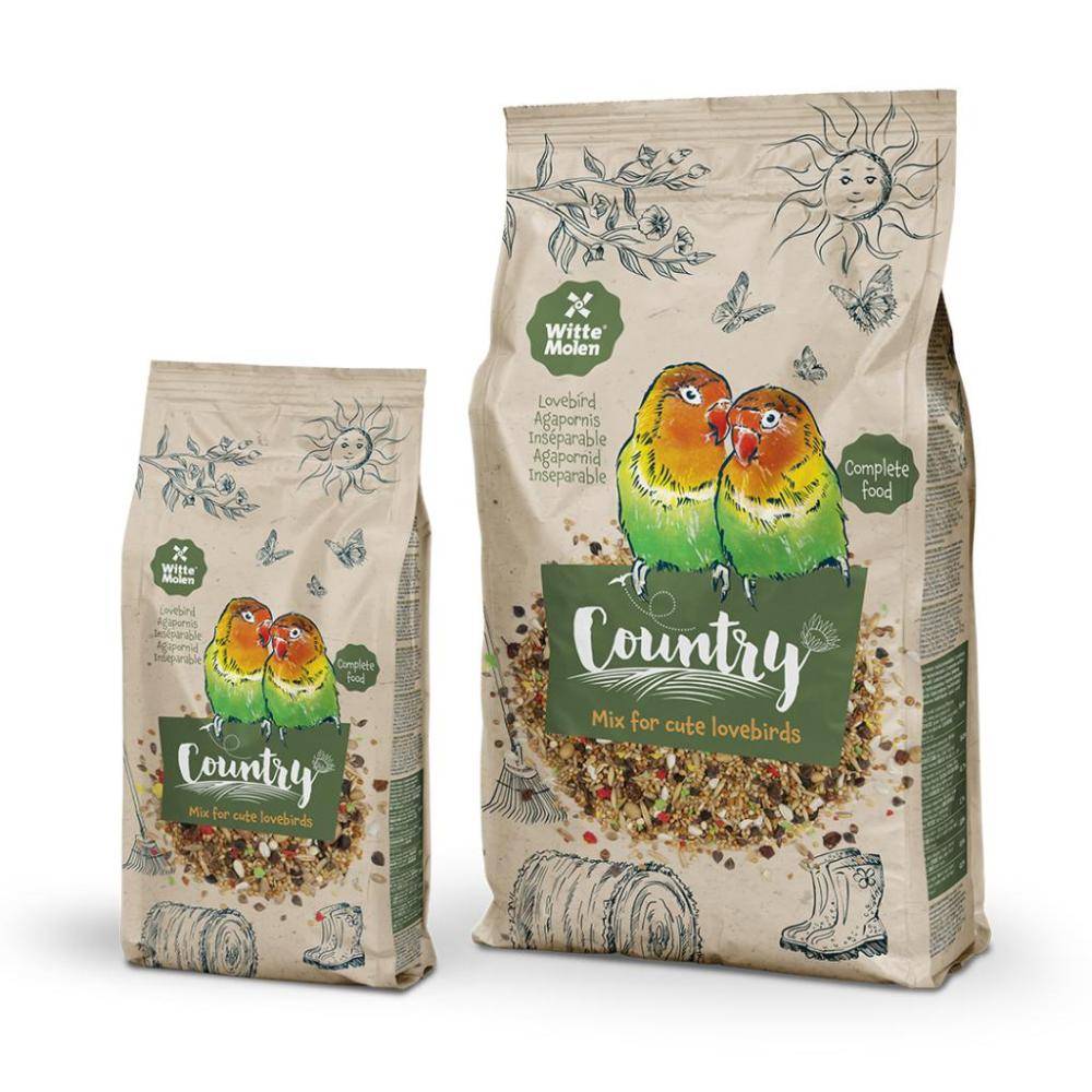 اكل يومي كونتري طيور الحب فيشر روز كروان ويت مولين Witte Molen Country Lovebirds Mix for cute
