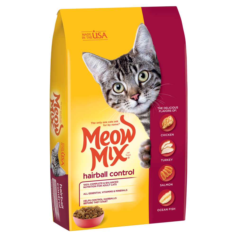 Meow Mix Hairball Control Dry Cat Food 1,43Kg مياو مكس طعام القطط الجاف للتخلص من كرات الشعر 1,43كغ