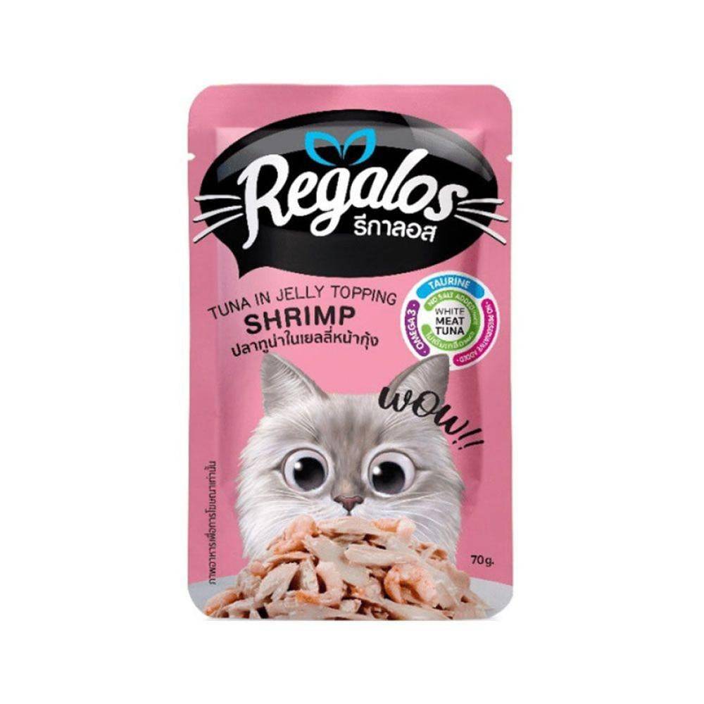 Regalos Adult Cat Pouch Tuna With Shrimp Fillet In Jelly