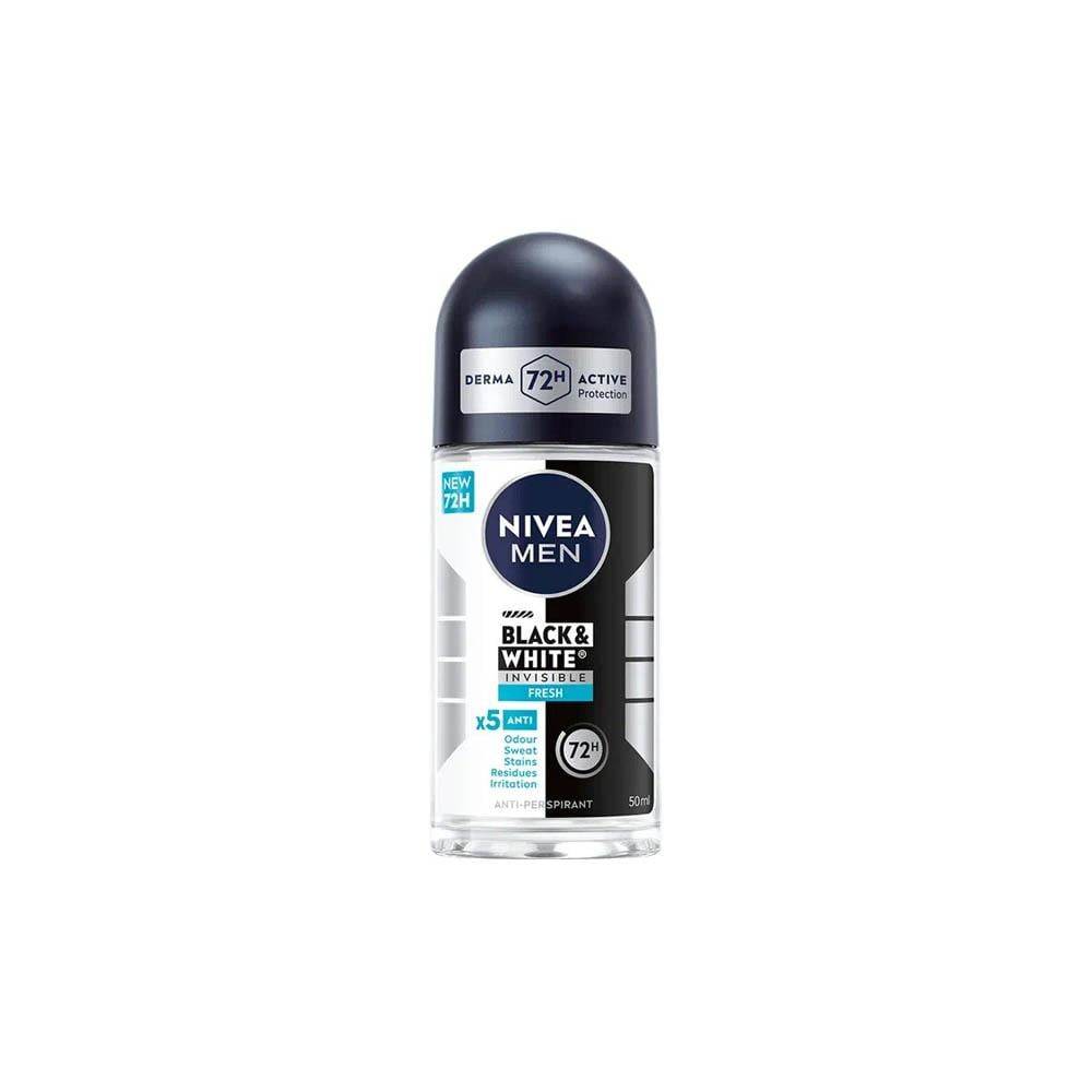Nivea Invisible White & Black Fresh Roll-On Deodorant - 50 ml
