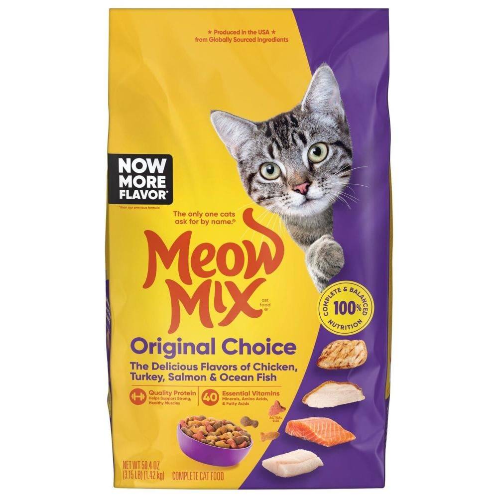Meow Mix Original Choice Dry Cat Food مياو مكس طعام جاف للقطط النكهة الاصلية - احجام متعددة