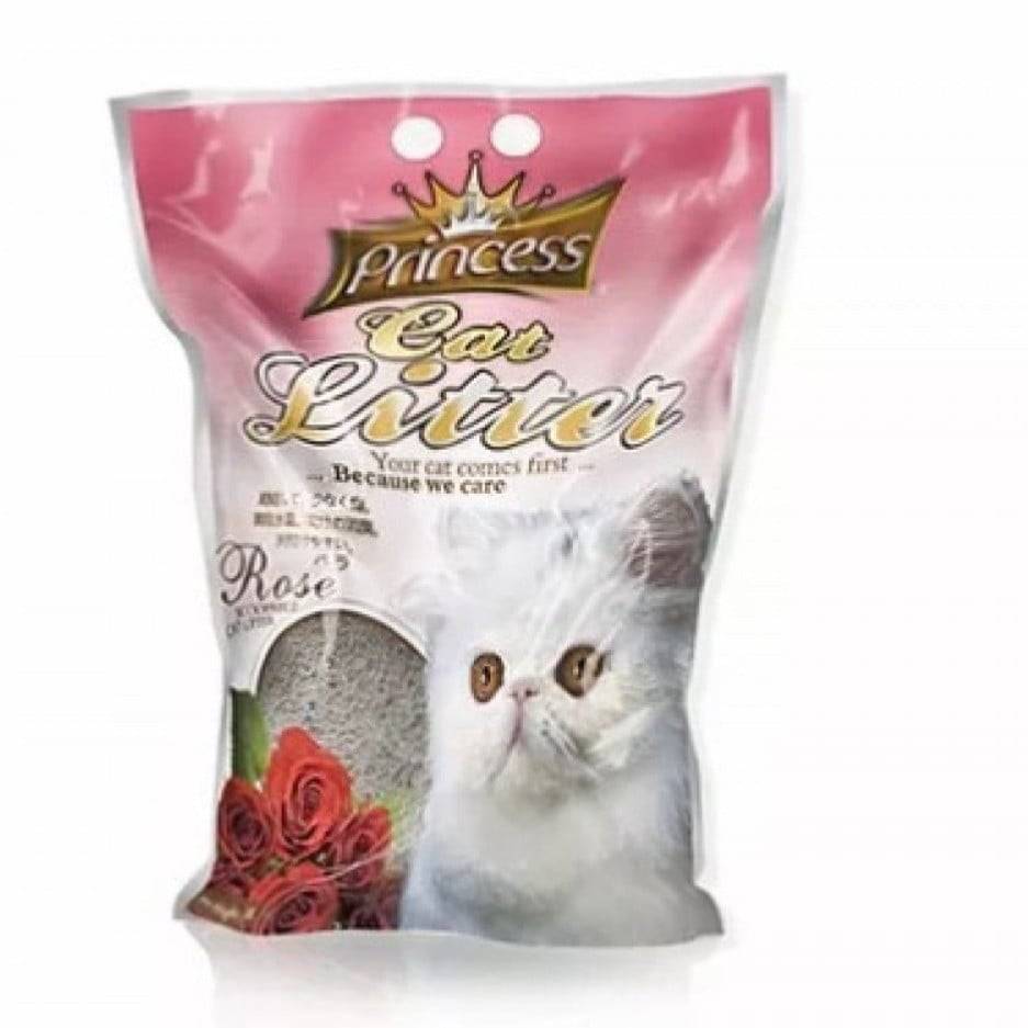 رمل القطط برينسس عالي التكتل برائحة الورد Princess Clumping Cat Litter 5L