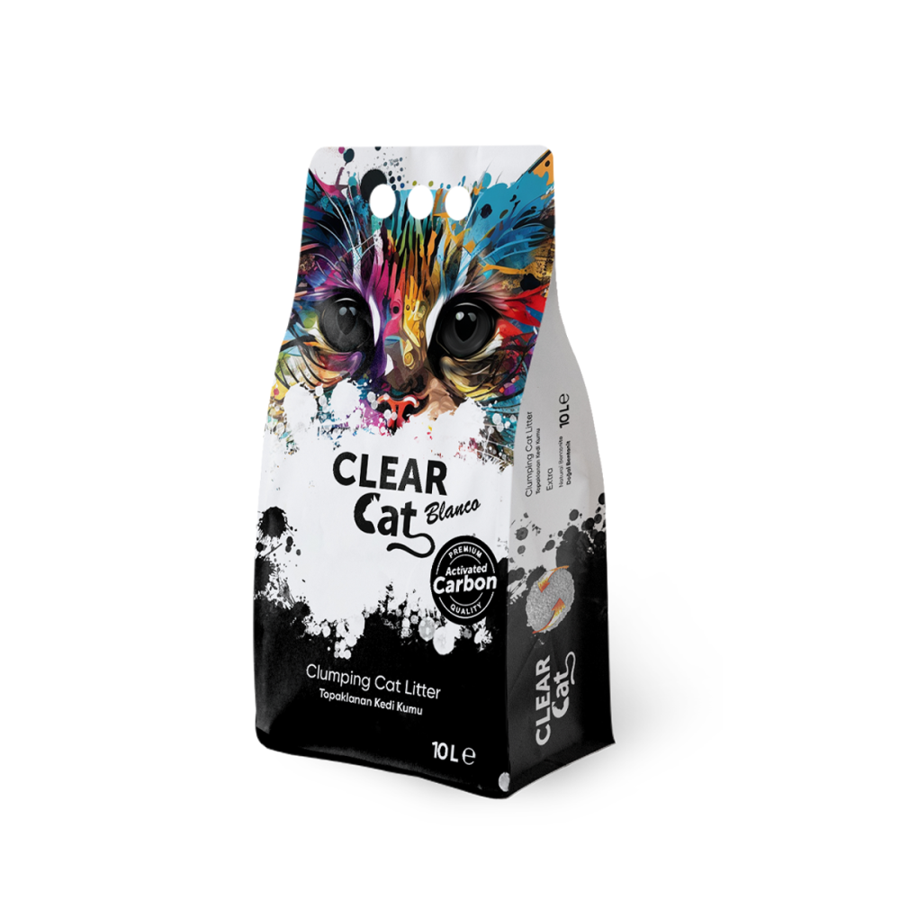رمل القطط كلير كات بلانكو برائحة الطبيعة Clear Cat Blanco Carbon Activated