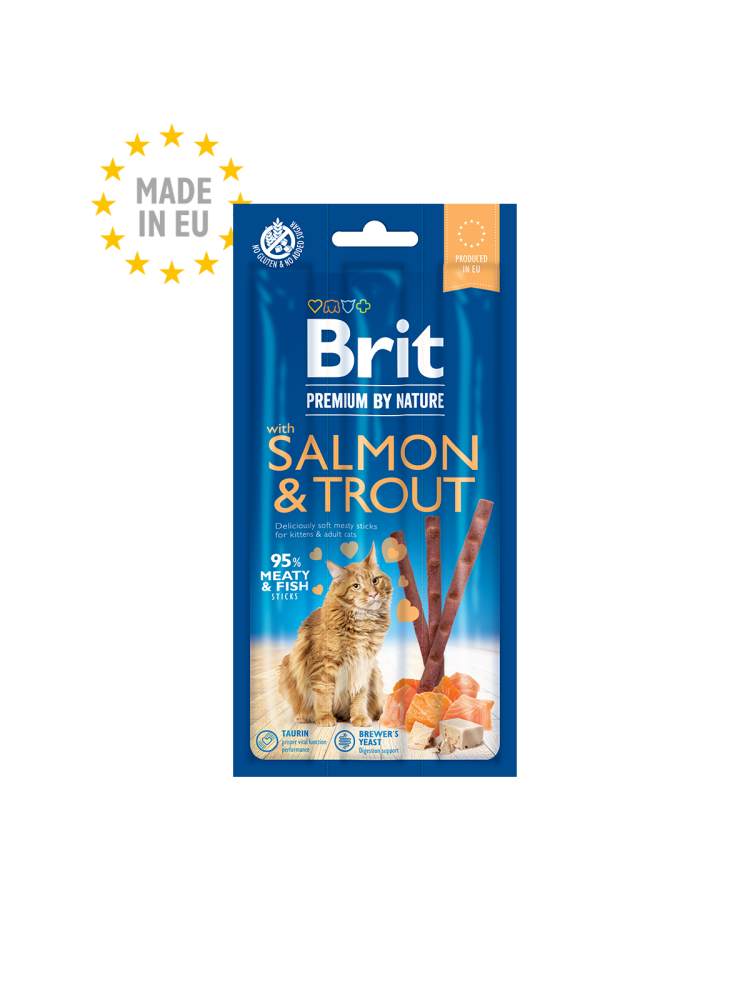 Brit Premium By Nature Cat Sticks With Salmon Trout