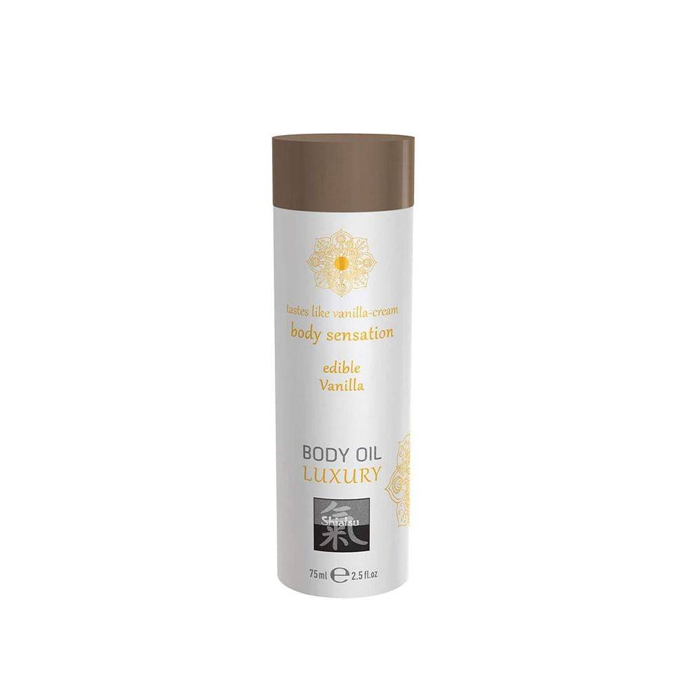 Hot Shiatsu LUXURY Body Massage Oil with Vanilla Flavor - 75 ml