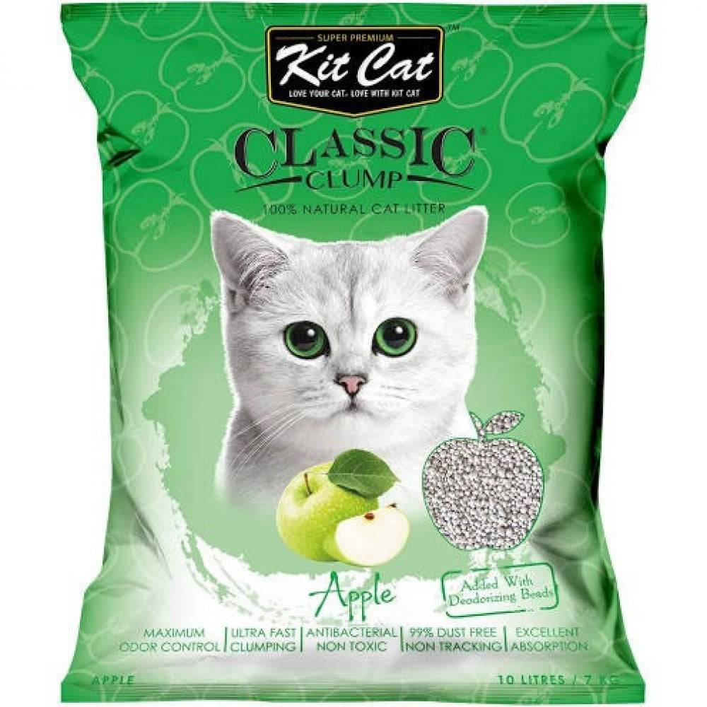 كت كات رمل كلاسيك للقطط برائحة التفاح Kit Cat Classic Clump Apple Cat Litter