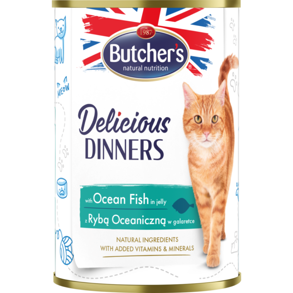 Butcher S Delicious Dinners Chunks In Jelly With Ocean Fish