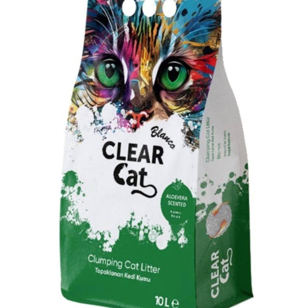 رمل القطط كلير كات بلانكو برائحة الالوفيرا Clear Cat Blanco Aloevera Scented