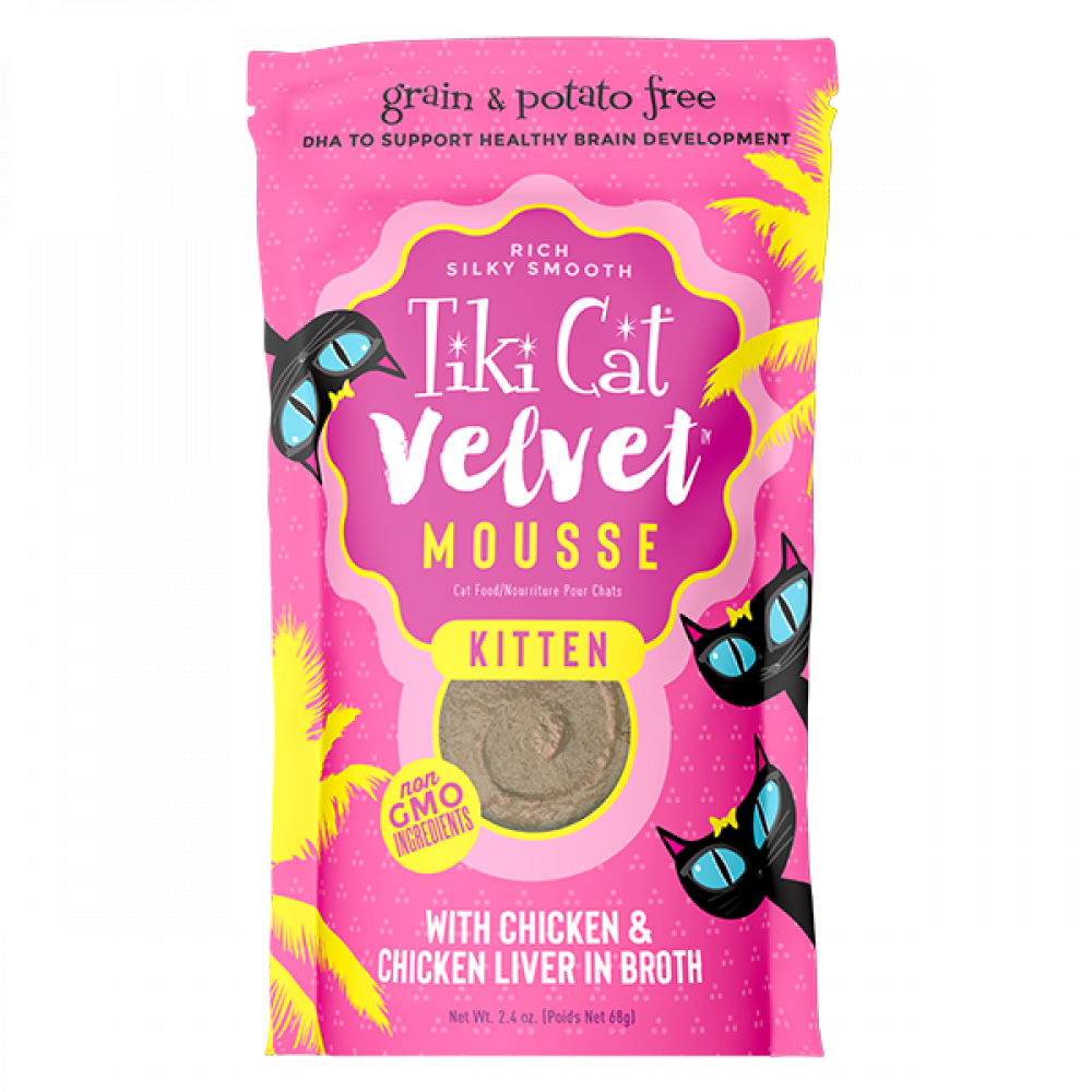 Tiki Cat Velvet Mousse Kitten With Chicken Chicken Liver In Broth 80G