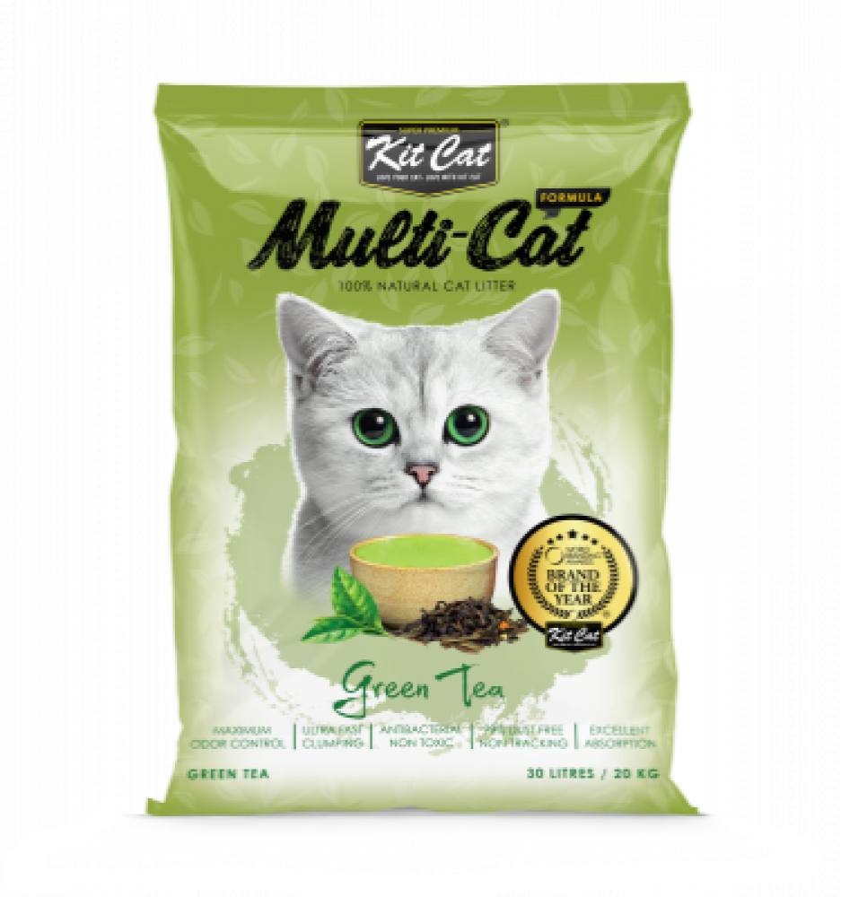 كت كات رمل لجميع انواع القطط نكهة الشاي الاخضر Kit Cat MultiCat Green Tea Cat Litter