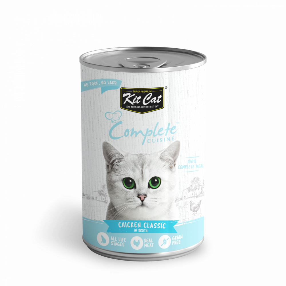كت كات وجبة كاملة بالدجاج في المرق 150غ Kit Cat Complete Cuisine Chicken Classic In Broth 150g
